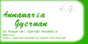 annamaria gyerman business card