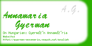 annamaria gyerman business card